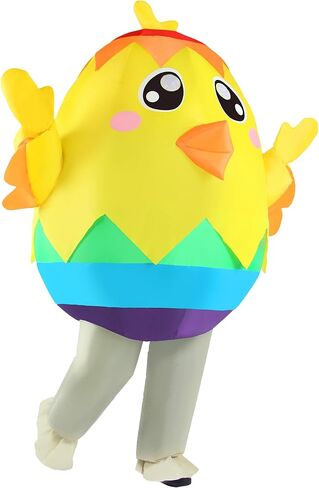 Easter Inflatable Chicken Costume for Adult, Funny Full Body Easter Eggs Chick Blow up Suit Halloween Cosplay Party Men Women in Kuwait