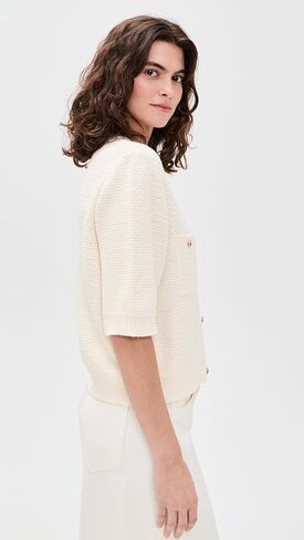 ANINE BING Women's Ivory Christa Cardigan in Saudi Arabia
