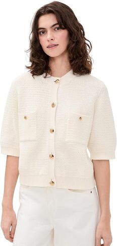 ANINE BING Women's Ivory Christa Cardigan in Saudi Arabia
