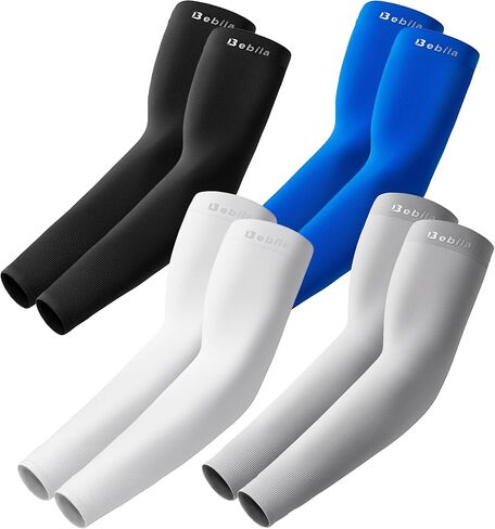 Bebila Arm Sleeves for Men Women, UV Sun Protection Sports Cooling Compression Sleeves for Basketball Golf Outdoor in Saudi Arabia