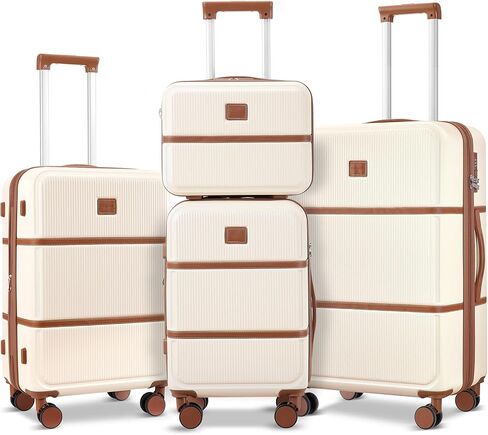 طقم حقائب سفر من 4 قطع قابلة للتوسيع من Suitour (14 بوصة و19 بوصة و23 بوصة و27 بوصة) مجموعات حقائب ABS صلبة مع عجلات دوارة وحقيبة سفر للأمتعة in Kuwait