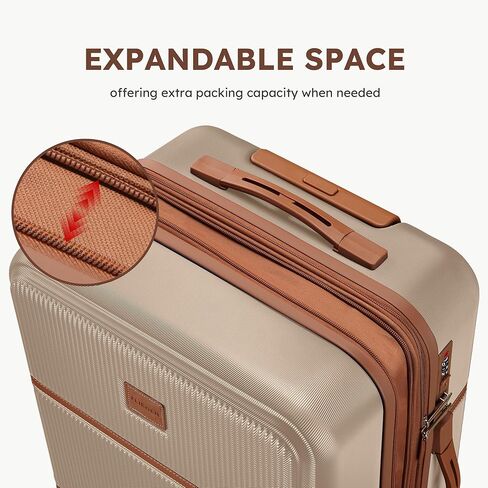 طقم حقائب سفر من 4 قطع قابلة للتوسيع من Suitour (14 بوصة و19 بوصة و23 بوصة و27 بوصة) مجموعات حقائب ABS صلبة مع عجلات دوارة وحقيبة سفر للأمتعة in Kuwait