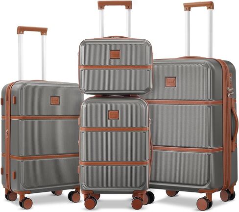 طقم حقائب سفر من 4 قطع قابلة للتوسيع من Suitour (14 بوصة و19 بوصة و23 بوصة و27 بوصة) مجموعات حقائب ABS صلبة مع عجلات دوارة وحقيبة سفر للأمتعة in Kuwait