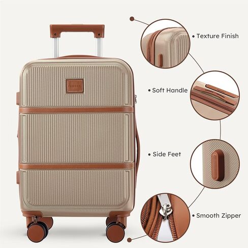 طقم حقائب سفر من 4 قطع قابلة للتوسيع من Suitour (14 بوصة و19 بوصة و23 بوصة و27 بوصة) مجموعات حقائب ABS صلبة مع عجلات دوارة وحقيبة سفر للأمتعة in Kuwait