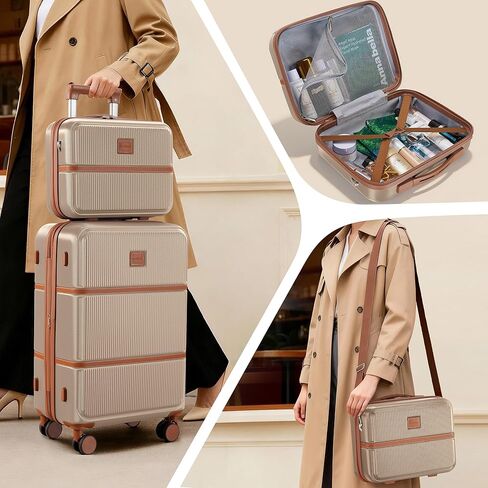 طقم حقائب سفر من 4 قطع قابلة للتوسيع من Suitour (14 بوصة و19 بوصة و23 بوصة و27 بوصة) مجموعات حقائب ABS صلبة مع عجلات دوارة وحقيبة سفر للأمتعة in Kuwait