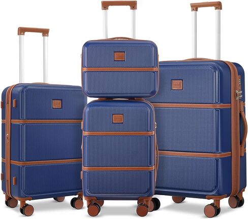 طقم حقائب سفر من 4 قطع قابلة للتوسيع من Suitour (14 بوصة و19 بوصة و23 بوصة و27 بوصة) مجموعات حقائب ABS صلبة مع عجلات دوارة وحقيبة سفر للأمتعة in Kuwait