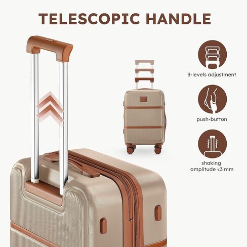 طقم حقائب سفر من 4 قطع قابلة للتوسيع من Suitour (14 بوصة و19 بوصة و23 بوصة و27 بوصة) مجموعات حقائب ABS صلبة مع عجلات دوارة وحقيبة سفر للأمتعة in Kuwait