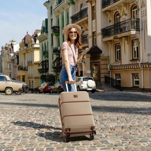 طقم حقائب سفر من 4 قطع قابلة للتوسيع من Suitour (14 بوصة و19 بوصة و23 بوصة و27 بوصة) مجموعات حقائب ABS صلبة مع عجلات دوارة وحقيبة سفر للأمتعة in Kuwait