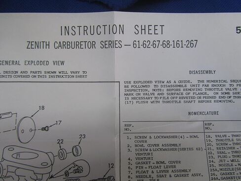 لينكولن ويلدر Sa-200 Redface Shorthood Blackface Zenith Carburator Kit in Kuwait