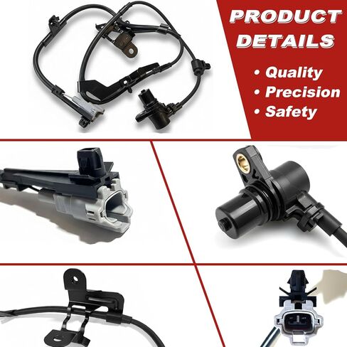 مستشعر سرعة عجلة ABS قطعة واحدة: أمامي يسار متوافق مع Toyota 2001-2007 Sequoia V8 4.7L, 2000-2006 Tundra V6 3.4L V8 4.7L V6 4.0L in Saudi Arabia