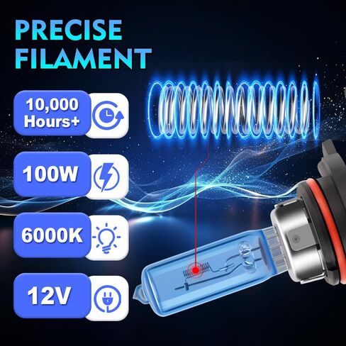 مصابيح الهالوجين الأمامية تناسب Honda Civic 2004-2015، 9005/H10/HB3 عالية الشعاع 9006/HB4 مصابيح أمامية عالية الأداء ذات شعاع منخفض، 20000LM سطوع 900%، 6000K أبيض، التوصيل والتشغيل، 4 عبوات in Kuwait