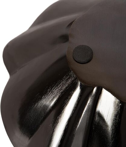 Kate and Laurel Flutte Scalloped Decorative Metal Serving Bowl; 10 x 10 x 3; Black Nickel; Modern Wavy Fruit Bowl for Kitchen Counter or Use as Tabletop Storage for an Entryway Table in Saudi Arabia