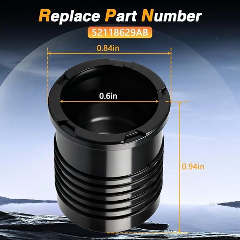 Transmission Dipstick Tube Seal, Oil Filler Tube Seal Compatible with Dodge Durango Dakota Ram 1500 2500 3500 Jeep Cherokee Wrangler Replace # 52118629AB in Saudi Arabia