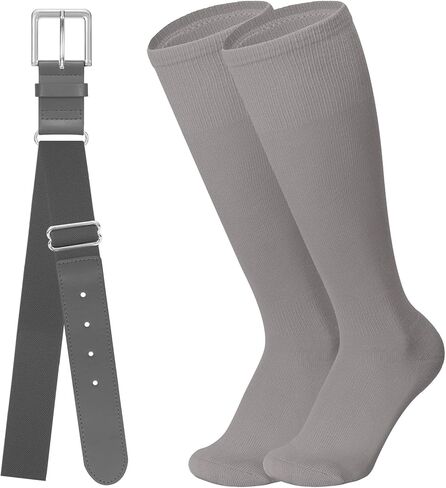Baseball Belt and Baseball Socks Combo Set for Youth and Adult Available in 20 Colors in Saudi Arabia
