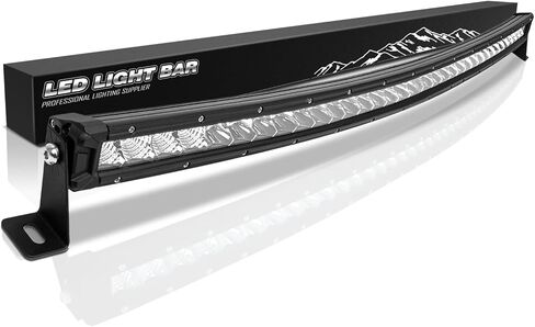 شريط إضاءة LED منحني صف واحد، ضوء قيادة على الطرق الوعرة 8D أكثر سطوعًا وعدسة غير ضبابية متوافقة مع سيارات جيب وشاحنات وقوارب ATV (42 بوصة) in Saudi Arabia