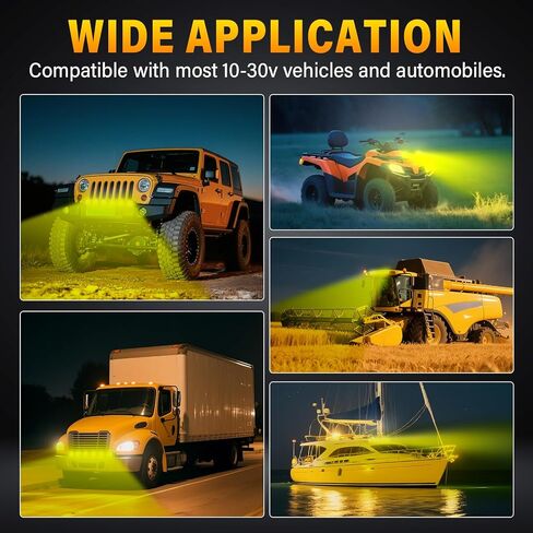RIGIDON 46 Inch LED Light Bar, 210W 21000LM 3500K Yellow, Straight Curved Adjustable Linkable, Spot Flood Combo Driving Offroad Work Light with 16AWG DT Connector for Trucks, 4x4, Car, SUV, ATV, UTV in Saudi Arabia