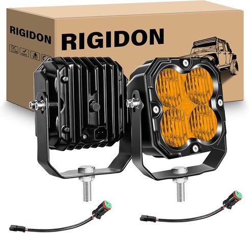 RIGIDON 46 Inch LED Light Bar, 210W 21000LM 3500K Yellow, Straight Curved Adjustable Linkable, Spot Flood Combo Driving Offroad Work Light with 16AWG DT Connector for Trucks, 4x4, Car, SUV, ATV, UTV in Saudi Arabia