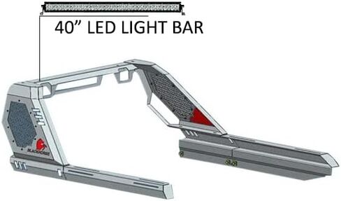 Black Horse Vigor Roll Bar Modular Black W / 40 "LED Light Bar متوافق مع 2005-2021 Nissan Frontier-VIRB07B-KIT in Saudi Arabia