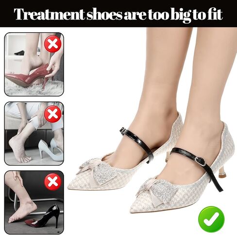 2 Pairs Shoe Straps, Detachable Ankle Strap for Heels, PU Leather Shoe Straps Extender Replacement with Buckle for Women Fixing Loose Heel in Saudi Arabia