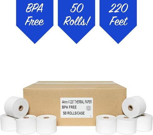 50 لفة - ورق حراري 44 ملم × 220 بوصة (شارب XE-A401) in Kuwait