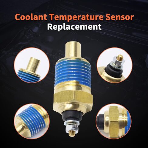 HiSport 1/2'' - 14 NPT Water Temperature Sending Sensor - Compatible with Mercruiser V6 V8 4.3 5.0 5.7 7.4 8.2 350 Replaces 18-5898 171960 in Saudi Arabia