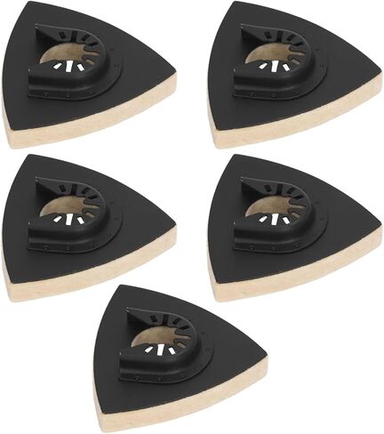 Yosoo Health Gear 5PCS Buffing Pads Triangular Wool Felt Polishing Pad with Alloy Steel Base for Oscillating Tool for Drill Buffer Attachment, Glass Polishing, and Rotary Tools in Saudi Arabia