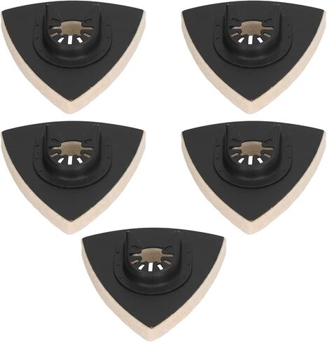 Yosoo Health Gear 5PCS Buffing Pads Triangular Wool Felt Polishing Pad with Alloy Steel Base for Oscillating Tool for Drill Buffer Attachment, Glass Polishing, and Rotary Tools in Saudi Arabia