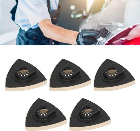 Yosoo Health Gear 5PCS Buffing Pads Triangular Wool Felt Polishing Pad with Alloy Steel Base for Oscillating Tool for Drill Buffer Attachment, Glass Polishing, and Rotary Tools in Saudi Arabia