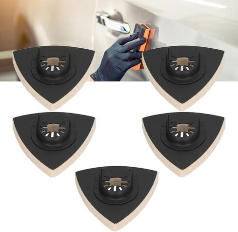 Yosoo Health Gear 5PCS Buffing Pads Triangular Wool Felt Polishing Pad with Alloy Steel Base for Oscillating Tool for Drill Buffer Attachment, Glass Polishing, and Rotary Tools in Saudi Arabia