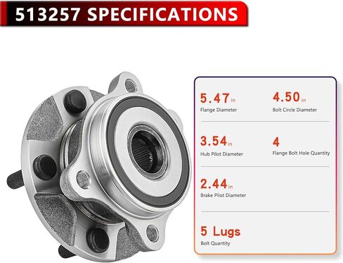 513257 2 قطعة محمل العجلة الأمامية ومجموعة المحور لكزس HS250h 2010-2012، لـ Scion iM 2016، لـ Scion tC 2011-2016، لتويوتا كورولا iM 2017-2018، لتويوتا بريوس V 2012-2018 in Saudi Arabia