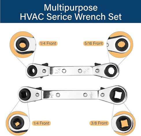 أداة تثبيت مزيل قلب الصمام ومجموعة مفتاح ربط خدمة التدفئة والتهوية وتكييف الهواء، أداة إزالة قلب التدفئة والتهوية وتكييف الهواء مع 1/4 بوصة و5/16 بوصة متوافقة مع SAE، تناسب أنظمة R410A R22 R134a، مجموعة أدوات إصلاح تبريد التيار المتردد in Kuwait