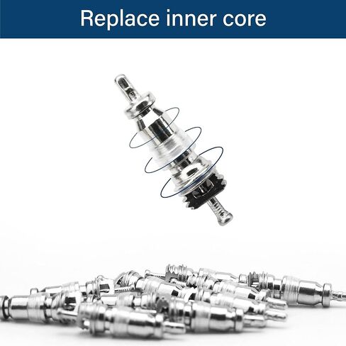 أداة تثبيت مزيل قلب الصمام ومجموعة مفتاح ربط خدمة التدفئة والتهوية وتكييف الهواء، أداة إزالة قلب التدفئة والتهوية وتكييف الهواء مع 1/4 بوصة و5/16 بوصة متوافقة مع SAE، تناسب أنظمة R410A R22 R134a، مجموعة أدوات إصلاح تبريد التيار المتردد in Kuwait