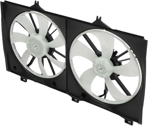 Radiator Cooling Fan Assembly Compatible with 2009-2016 for Toyota for Venza 2.7L 2010-2011 for Toyota for Camry 2.5L, Black&White Radiator Fan Direct Fit Replacement for Engine Cooling Fan in Saudi Arabia