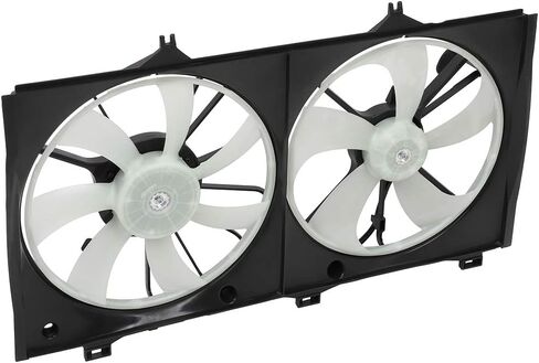Radiator Cooling Fan Assembly Compatible with 2009-2016 for Toyota for Venza 2.7L 2010-2011 for Toyota for Camry 2.5L, Black&White Radiator Fan Direct Fit Replacement for Engine Cooling Fan in Saudi Arabia