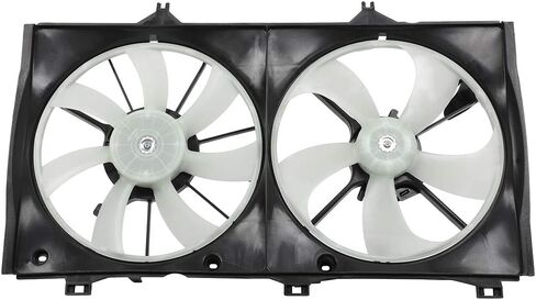 Radiator Cooling Fan Assembly Compatible with 2009-2016 for Toyota for Venza 2.7L 2010-2011 for Toyota for Camry 2.5L, Black&White Radiator Fan Direct Fit Replacement for Engine Cooling Fan in Saudi Arabia