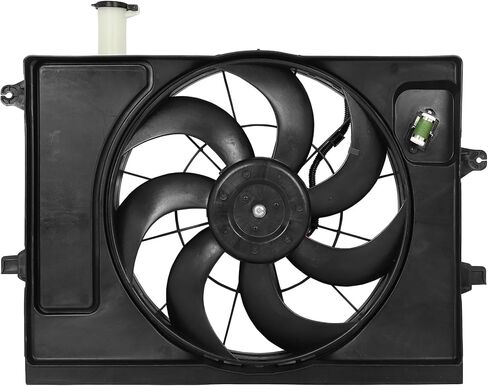 Radiator Cooling Fan Assembly Compatible with 2018-2021 for Hyundai for Kona 2.0L, Black Radiator Fan Direct Fit Replacement for Engine Cooling Fan in Saudi Arabia