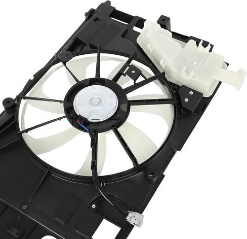 Radiator Cooling Fan Assembly Compatible with 2012-2019 for Toyota for Prius C 1.5L, Black&White Radiator Fan Direct Fit Replacement for Engine Cooling Fan in Saudi Arabia
