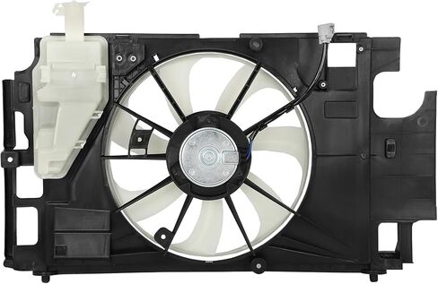 Radiator Cooling Fan Assembly Compatible with 2012-2019 for Toyota for Prius C 1.5L, Black&White Radiator Fan Direct Fit Replacement for Engine Cooling Fan in Saudi Arabia