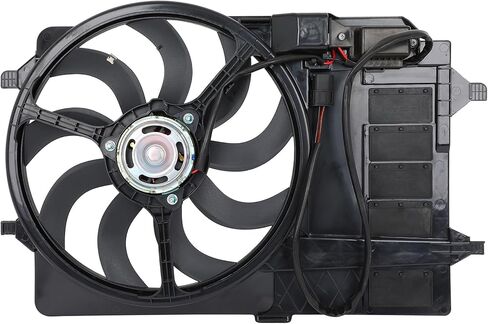 Radiator Cooling Fan Assembly Compatible with 2003-2008 for Mini for Cooper 1.6L, Black Radiator Fan Direct Fit Replacement for Engine Cooling Fan in Saudi Arabia