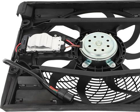 Radiator Cooling Fan Assembly Compatible with 2003 for BMW for Z8 4.8L 1999-2001 for BMW for 740i 4.4L 1999-2001 for BMW for 750iL 5.4L, Black Radiator Fan Replacement for Engine Cooling Fan in Saudi Arabia