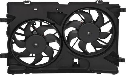 Radiator Cooling Fan Assembly Compatible with 2010-2012 for Lincoln for MKZ 3.5L 2010-2012 for Ford for Fusion 3.5L, Black Radiator Fan Direct Fit Replacement for Engine Cooling Fan in Saudi Arabia