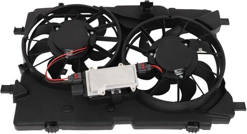 Radiator Cooling Fan Assembly Compatible with 2010-2012 for Lincoln for MKZ 3.5L 2010-2012 for Ford for Fusion 3.5L, Black Radiator Fan Direct Fit Replacement for Engine Cooling Fan in Saudi Arabia