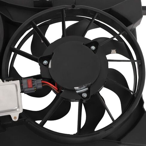 Radiator Cooling Fan Assembly Compatible with 2010-2012 for Lincoln for MKZ 3.5L 2010-2012 for Ford for Fusion 3.5L, Black Radiator Fan Direct Fit Replacement for Engine Cooling Fan in Saudi Arabia