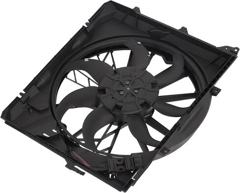 مجموعة مروحة تبريد الرادياتير متوافقة مع 2006 لسيارات BMW لـ 325i 3.0L 2008-2013 لسيارات BMW لـ 128i 3.0L 2006 لسيارات BMW لـ 330i 3.0L، استبدال مروحة المبرد السوداء لمروحة تبريد المحرك in Saudi Arabia