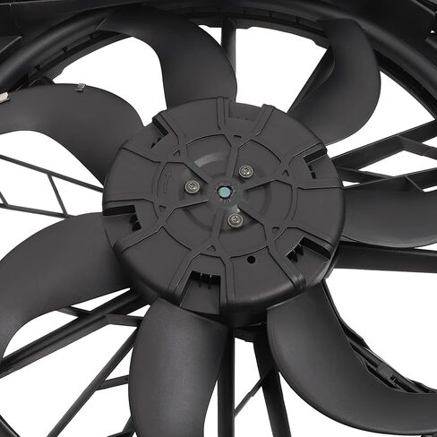 مجموعة مروحة تبريد الرادياتير متوافقة مع 2006 لسيارات BMW لـ 325i 3.0L 2008-2013 لسيارات BMW لـ 128i 3.0L 2006 لسيارات BMW لـ 330i 3.0L، استبدال مروحة المبرد السوداء لمروحة تبريد المحرك in Saudi Arabia