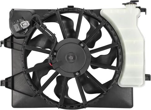 مجموعة مروحة تبريد الرادياتير متوافقة مع 2018-2022 لشركة Hyundai for Accent 1.6L 2018-2023 لكيا لريو 1.6L، مروحة مشعاع سوداء مناسبة مباشرة للاستبدال لمروحة تبريد المحرك in Saudi Arabia