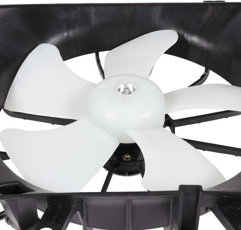 Radiator Cooling Fan Assembly Compatible with 2001-2005 for Honda for Civic 1.7L, Black Radiator Fan Direct Fit Replacement for Engine Cooling Fan in Saudi Arabia