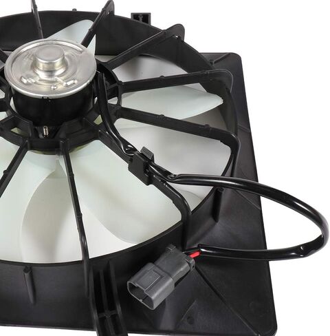 Radiator Cooling Fan Assembly Compatible with 2001-2005 for Honda for Civic 1.7L, Black Radiator Fan Direct Fit Replacement for Engine Cooling Fan in Saudi Arabia