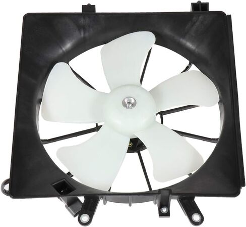 Radiator Cooling Fan Assembly Compatible with 2001-2005 for Honda for Civic 1.7L, Black Radiator Fan Direct Fit Replacement for Engine Cooling Fan in Saudi Arabia