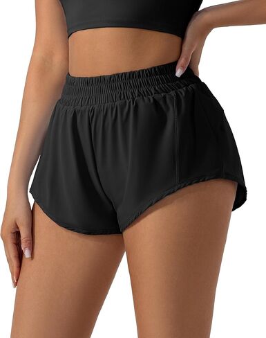 MEIVSO Mini Running Shorts for Women, Quick Dry Workout Short Womens Yoga Athletic Short with Liner in Saudi Arabia